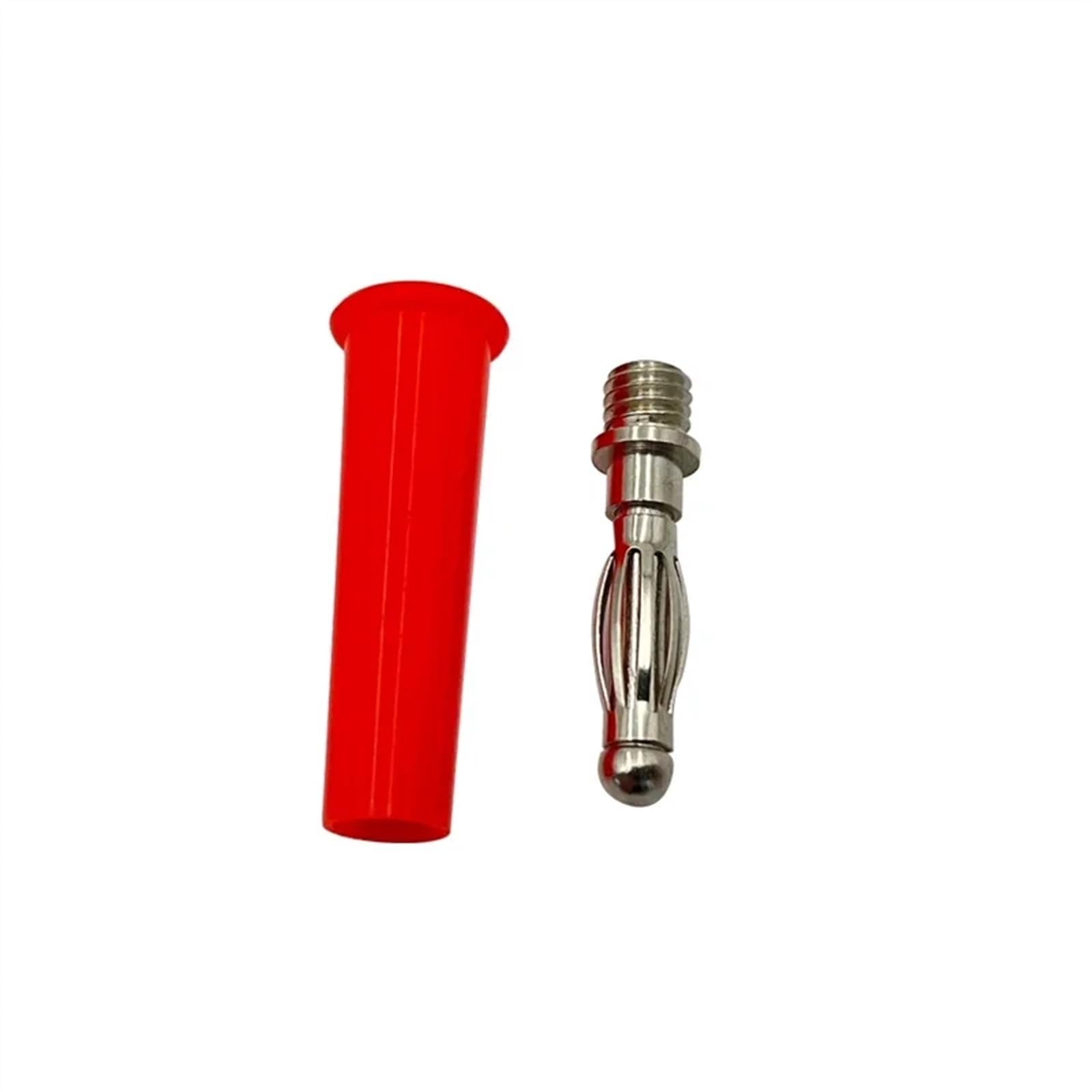 Connecteur de fiche Banane à vis, 40 pièces, 4mm, tête Banane, Couleur Noir et Rouge, fiche Banane en Plastique nickelé argenté(B 20Red 20Black)