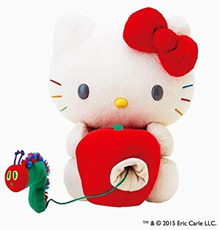 Amazon サンリオ ハローキティ はらぺこあおむし コラボ ぬいぐるみ ドール 紙タグ付き リンゴ ぬいぐるみ おもちゃ