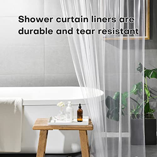 Tvksom Clear Shower Curtain Liner 72X72 Inches Waterproof Lightweight Peva Shower Liner With 3 Bottom Magnets And 12 Grommet Holes For Bathroom 1 Pack #TOP5