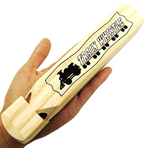 Solid Wood Train Whistle 4 Tone Toddler, Role Play Lover Wooden Whistle Thomas for Educational Party favorsToy Gift Prop Contest or Carnival Prize