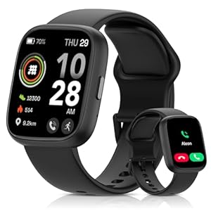 Smart Watch for Men Women, Bluetooth Calling, 1.83″ HD Touch Screen Fitness Tracker, 100+ Sports Modes,Heart Rate Sleep Monitor， DIY Dial, IP68 Waterproof, Compatible with Android & iOS