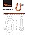 Mile Marker 60-50158 Powder Coated 5/8″ Shackle | 3.2 Ton Working Load Limit | Durable Alloy Metal D Ring Hooks | Identical Specifications as Original Equipment | High Strength | Easy Installation