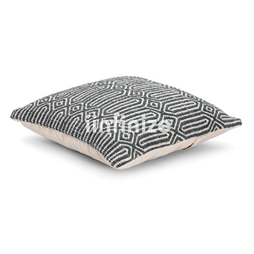 Housse de coussin en jute Kilim (lot de 2) 45 cm style rustique pour salle à manger