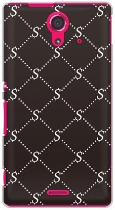 Second Skin S Monogram Black x White Clear Design by ROTM/for Xperia UL SOL22/au ASOL22-PCCL-202-Y351