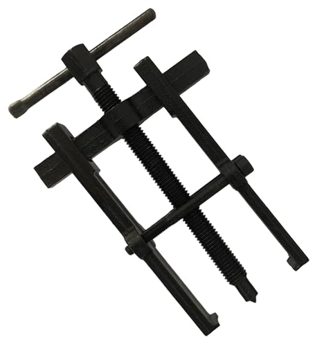 Image of Inditrust 2 Jaw Carbon Steel Forged Bearing Gear Puller Remover Twin Legs Gear Removal Hand Tool Gear Puller Suitable For Inside & Outside Screwdriver set (6Inch (55 X 90 Mm)), 1 Piece