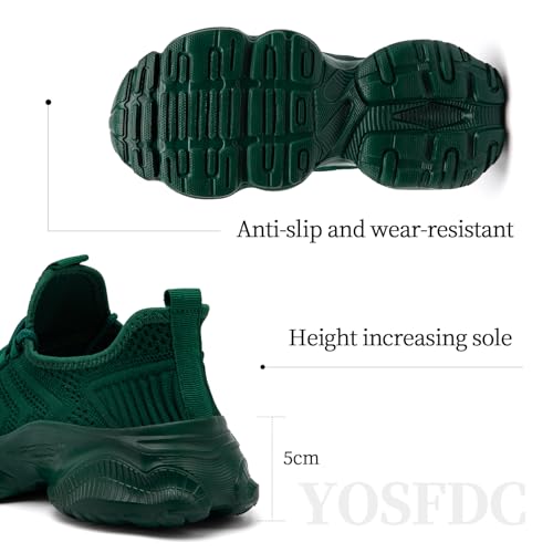 Womens Tennis Shoes Green Sneakers Fashions Casual Ladies Walking Shoe Athletic Running Training Size 6.54