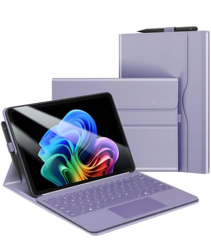 FINTIE Coque pour Microsoft Surface Pro 12 Pouces 2025, Housse Multipositions Étui Arrière en TPU Antichoc, Fermeture Magnétique, Coque Compatible avec...
