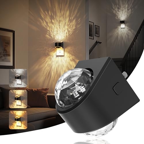 Image of JandCase Night Lights Plug into Wall, Star Projector Night Light, 3CCT Automatic Galaxy Nightlight Plug in with Light Sensor for Bathroom Hallway Room Decor