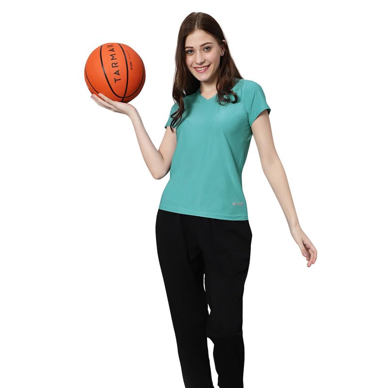 Image of omtex Coded Fitness Casual Gym, Sports, V Neck Activewear Tshirt for Women