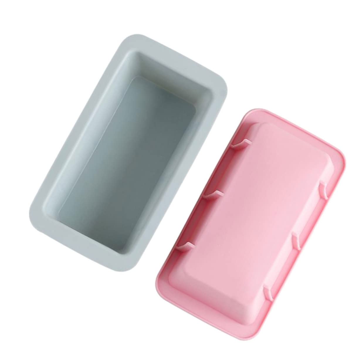 Unomor 2pcs Silicone Baking Mold Rectangular Toast Molds for Mousse Cake and Bread Food-grade Silicone and Easy to and Use for Home Baking
