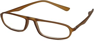 Calabria TR917 Flexie Sport Oval Bendable Reading Glasses +3.00 Smoke Grey Men Women One Power Readers Bending Italy Design