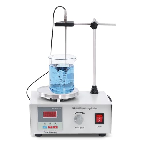 XUEMANSHOP Laboratory Magnetic Stirrer Heating Plate, 85-2 Magnetic Stirrer Mixer Hot Plate, 220 V 2000 ml, Altura regulable, Mezcla, Agitación y Calefacción Enchufe EU