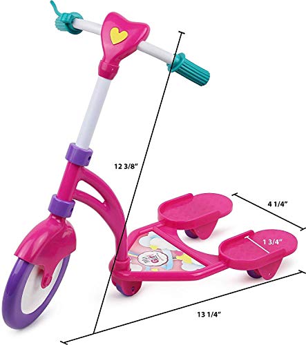 Click N' Play Doll Scooter & Helmet Set, Perfect For 18" Dolls