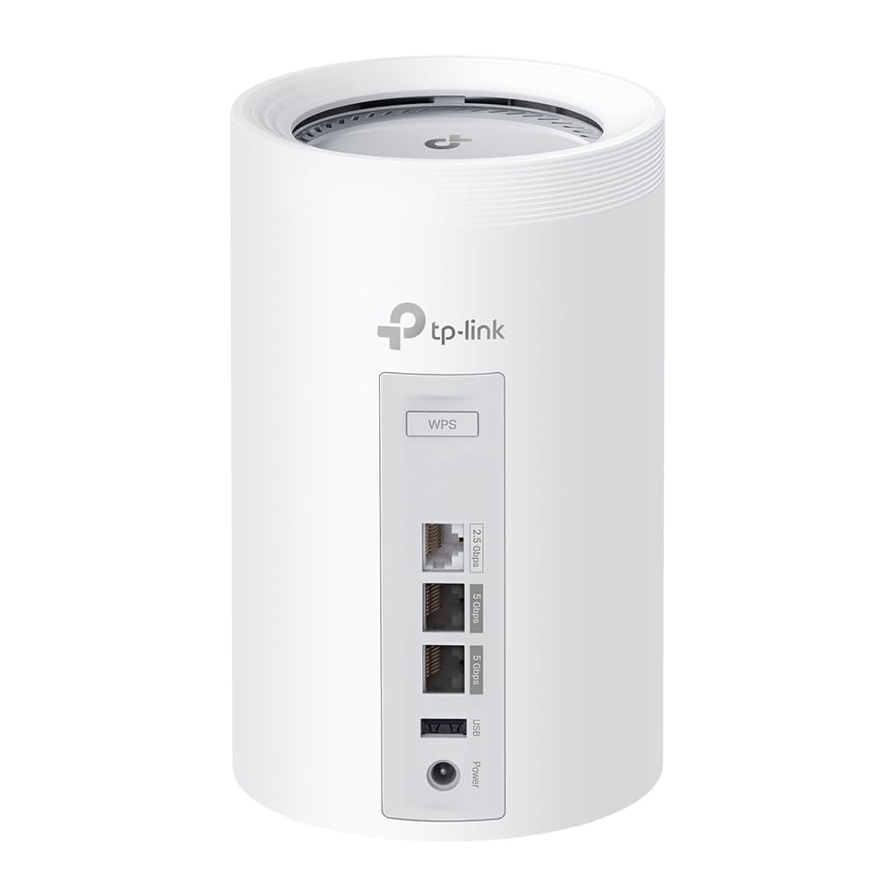 TP-Link WiFi 7 Deco BE65 Pro Router Mesh WiFi,BE 9300Mbps Tri-Band, Canali 320 MHz, 2 Porte 5Gbps, Porta 2,5 Gbps, Alexa, HomeShield,MLO, Funziona con Qualsiasi ISP e Modem, 4 Antenne Interne, 2 Pezzi