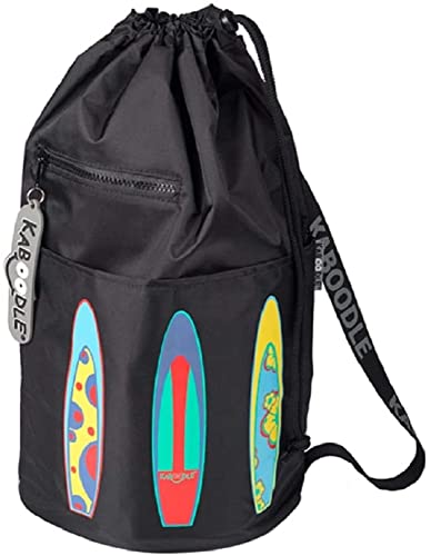 Kaboodle Childrens Waterproof Swim and Sports Bag - Black Surfboards, Surfboards Black