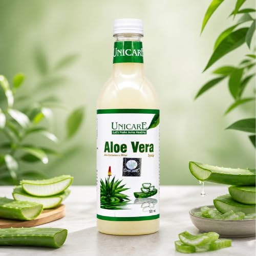 Image of Unicare Aloe Vera Juice | Natural Detox Drink for Digestion & Liver Support | Boosts Immunity & Energy | Supports Skin & Hair Health | No Added Sugar, No Chemicals | Pack of 3 | 500ml