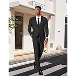 COOFANDY Mens 2 Piece Suit Slim Fit 2 Button Formal Jacket Suits Pants Set for Wedding Business Prom - Image 2