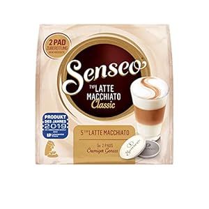 Senseo Pads type Latte Macchiato Classic, 25 koffiepads, pak van 5 pads voor 25 soorten latte macchiato dranken