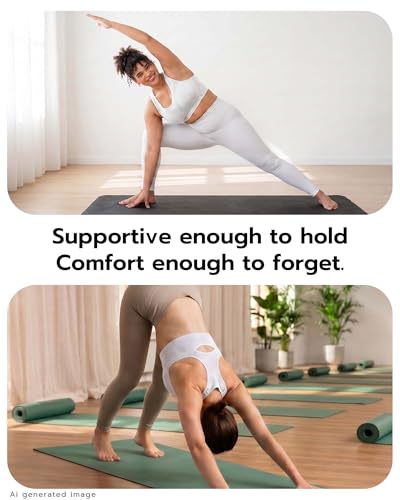 Image of FITTIN Supportive Sports Bras for Women: Padded Racerback for Yoga Workout | Full Coverage No Bounce Zero-Pressure Comfort Wide Strap Seamless for Pilates Gym - for C-DDD Cups Plus Size Large Bust Women