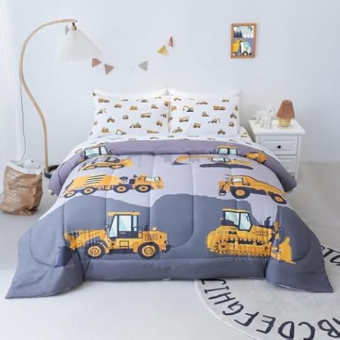 Cokouchyi 3D Construction Comforter Set Cover