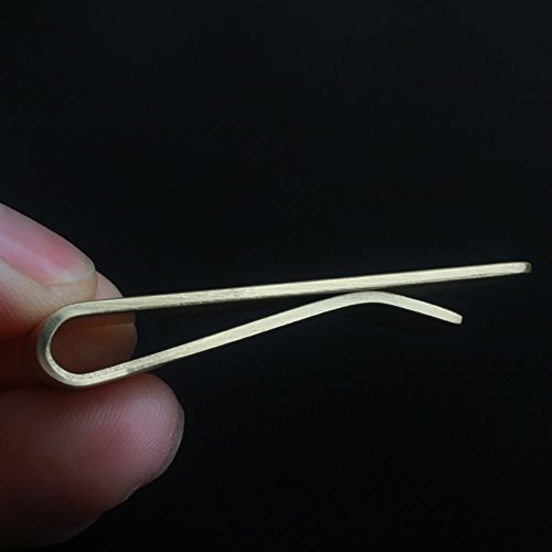 Cklt Creative Metal Money Clip Brass Handiness Wallet Paper Clip (Brass) #TOP1