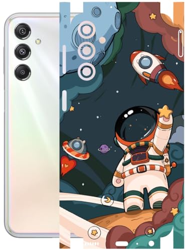 Image of AtOdds - Full Body Back Screen Guard Protector Film - Lamination Wrap Skin Sticker Compatible with Samsung Galaxy M34 (5G) | Scratchproof Matte Finish (Space)