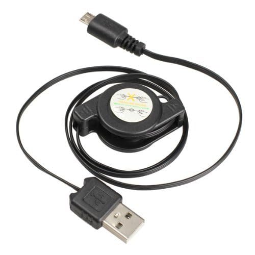 eTECH Collection 3 Pack of Retractable USB to MicroUSB Cable,USB Charge,Data Sync Cable,For Samsung Galaxy S3 S4 S5 Note2 Note3 Note 4, M8 and most Smart Phones that using Micro USB,From USA