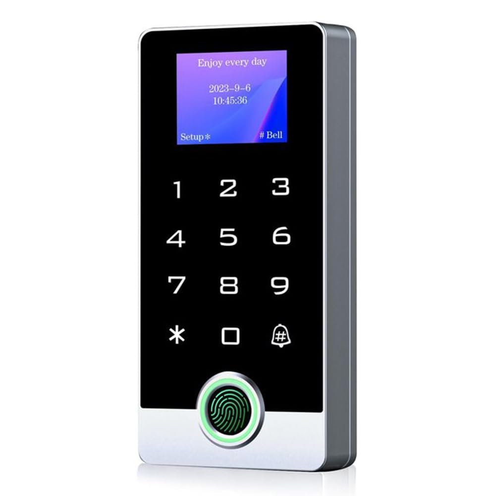 Zwfjcmsa Full Metal WiFi TUYA Access Control System with LED Screen Voice Fingerprint Password Stand-Alone Door Access Keypad