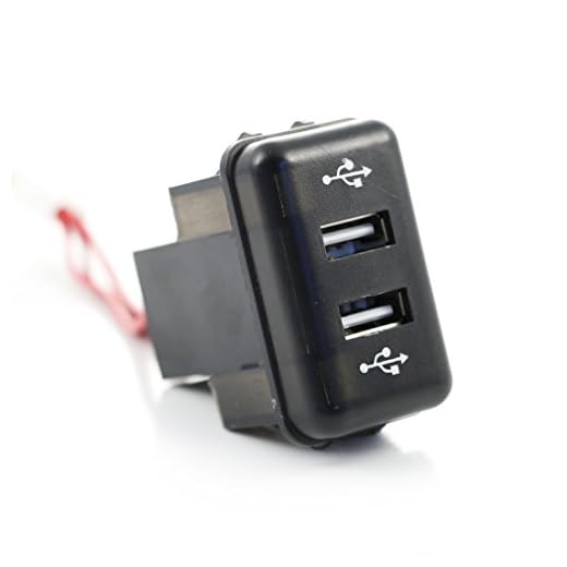 Cargador USB doble de salida empotrable para camión FH OEM para 12/24 V con fusible