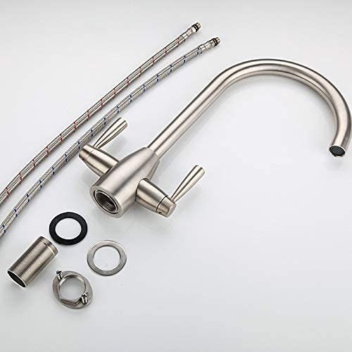 Mitigeur de cuisine inox 304 double robinet évier et lave-vaisselle - 2