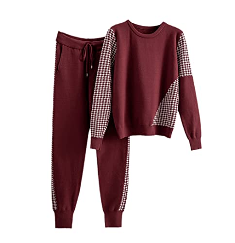 Ensemble pull et sarouel rouge vin : la solution anti-froid pour rester élégante chez soi