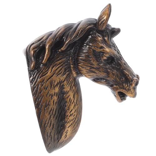 FIXOSHEE Tiradores de Armario Vintage con Cabeza de Caballo Tiradores de Fáciles de Instalar Pomos Creativos de Animal para Muebles Estilo Retro Diseño Elegante y Duradero para Dormitorio