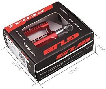 GUB Four Bearings Mountain Bike Pedals Cycling Lightweight Folding Bicycle Pedals Flat 9/16 with Ultra Strong Cr-Mo Spindle and CNC Machined 6061 Alloy Body