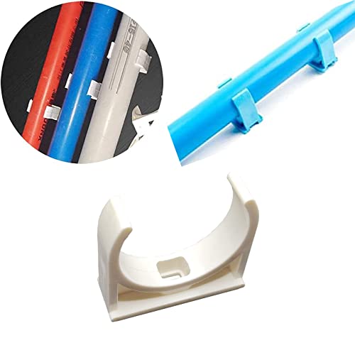TOP-VIGOR 20pcs 25mm PVC Water Pipe Clamps Clips Fit for 25mm/1 Inch OD TV Trays Tubing Hose Hanger Support Pex Tubing Hose Clamps Universal Single Pipe Clip - Image 4
