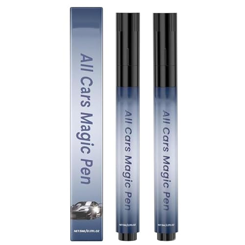 2Pcs All Car Magic Pen Car Scratch Remover Magic Car Scratch Removal Pen Quick Fix for Scratches and Paint Damage Weatherproof Fits All Car Colors