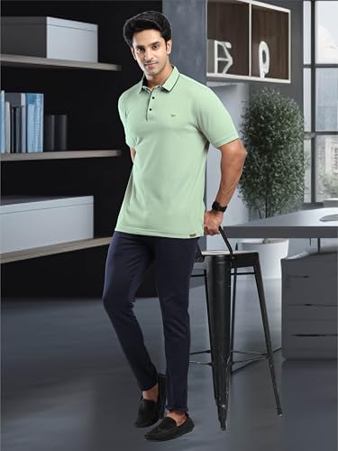 Image of STELLERS Men's Premium Softberry Pique Polo T-Shirt | Feather Touch Feel |Regular Fit| Odour Resistant| Anti-Static| Wrinkle Free | Quick Dry | Stretchable | Lightweight | Sweat-Proof