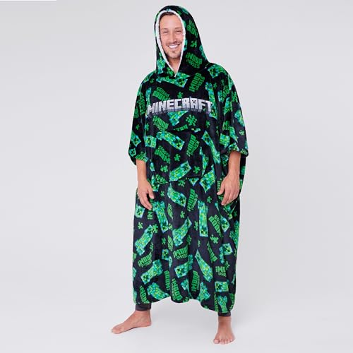 Minecraft Hoodie Blanket for Men and Teenagers - Cosy Oversized Fleece Hoodie One Size Sherpa Hood - Gifts for Men2