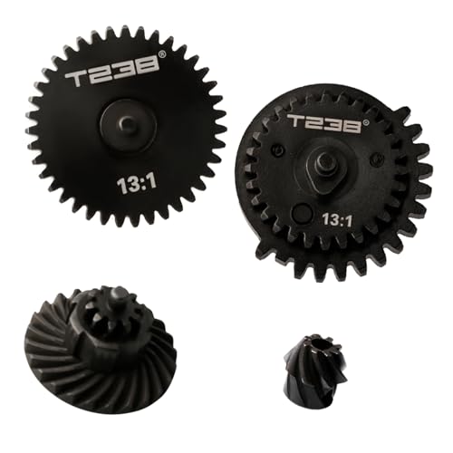 T238 Airsoft Spiral Gear Set - AEG V2 V3 Gearbox Upgrade Kit (13:1) for M4/AK/MP5/G36/P90-40Cr CNC Machined by T238 - Used condition - US$37.99