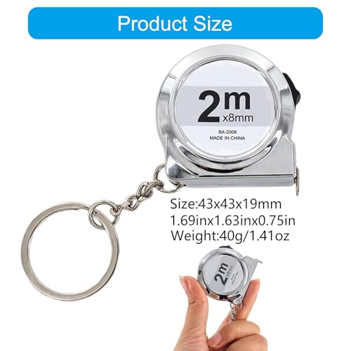 Cinta métrica mini portátil 2m ABS acero carbonado miniatura 5
