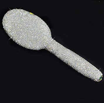 Bling Smooth and Detangle Hair Brush for Women, Girl, Wet/Dry Hair Massaging Silver01