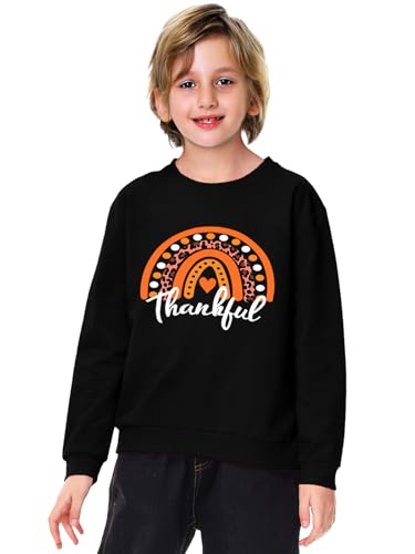 Image of Remimi Kids Halloween Sweatshirt Long Sleeve Thanksgiving Tops 3-14 Years