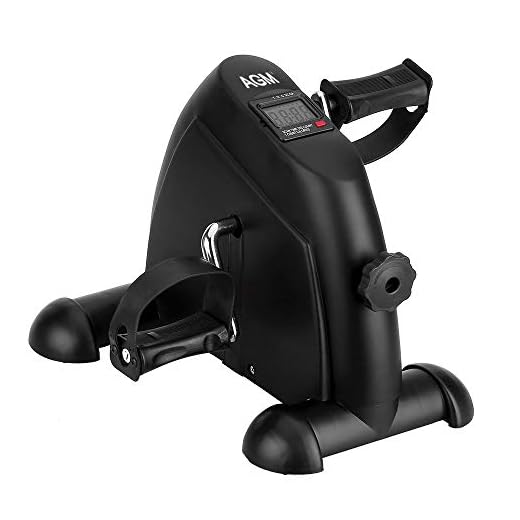 ZOGIN Mini bicicleta ergométrica, bicicleta digital sob a mesa com tela LCD, pedal de exercício para perna e braço (preto)