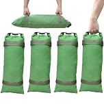 4 Pack Flood Control Barrier Sandbags,Thickened Canvas, Reusable, With Buckle Handles, Velcro, Suitable For Use At Doorways, Garages, And Basements For Flood Weighting (4)