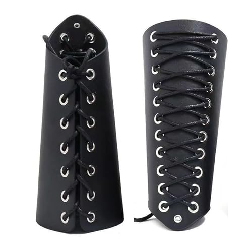 Yuelulala 2PCS Leather Gauntlet Wristband Arm Guards A44-2