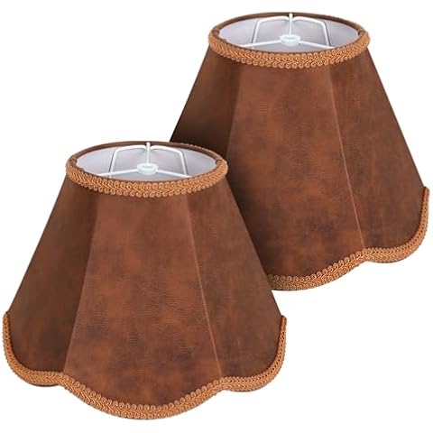 ALUCSET Scalloped Lamp Shade Set of 2 Cover