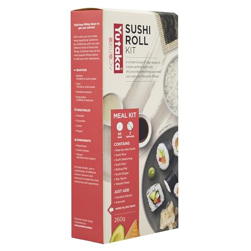 Yutaka Sushi Roll Kit 260 g | Complete DIY Sushi Set for 2 | Includes Rice, Nori, Seasoning, Ginger, Wasabi & Mat - Image 5
