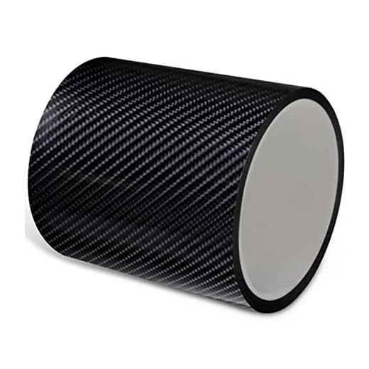 Lumeiy Protector de Parachoques de Coche de Fibra de Carbono Adhesivo de Parachoques 7cm x 10m, Negro