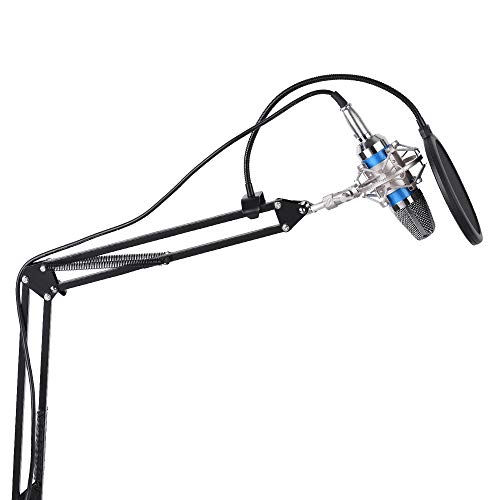 Microphone de studio condensateur pack complet bras suspendu ajustable et support antichoc D - 3