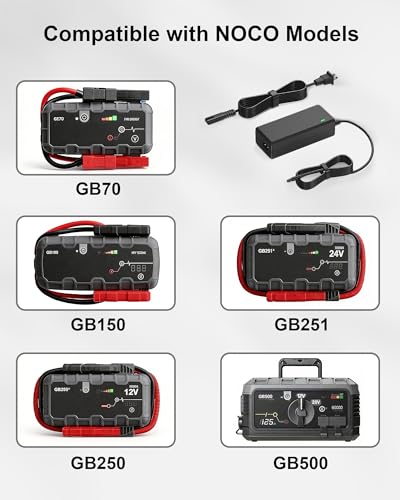 WUKUR 56W 14V Power Adapter for NOCO GB70 GB150 GB250 GB250+ GB500+ Lithium Jump Starters XGC4 XGC AC Power Supply Charg - Additional View