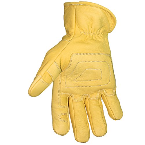 Youngstown Glove Leather Ground Utility Gloves For Men - Kevlar Lined - Cut, Puncture, Flame Resistant, Arc Rated - Tan, Large #TOP1